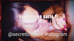 hey check out this secret blowjob compilation with handjob cumshots part 1