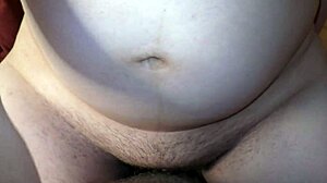 Intriguing how my BBW ex-girlfriend blindfolds me, removes condom, and gets impregnate creampie with big tits and hairy pussy.