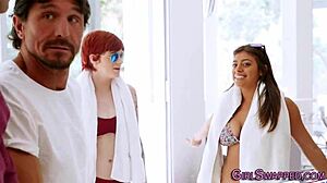 Group Of Teen Stepdaughters In Hardcore Foursome With Cum In Mouth And Facial Fetish Taboo