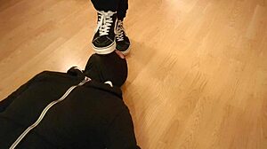 Why eat crumbs beneath my mistress vans sneakers