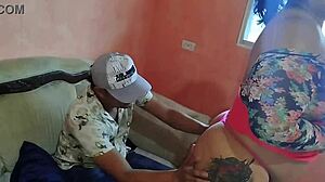 MARIDO pays debt with WIFES BIG ASS in real homemade pov doggystyle fucking for chubby ebony milf.