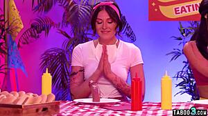 Watch Ebony Lesbian Alexis Tae Strapon Fuck Eliza Ibarra And Charlotte Sins!