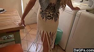 dagfs - this hottie teen 18+ gets fucked in the kitchen after shopping