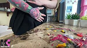 Giantess Swallows Tiny 18+ Population In Massive Mouthful Vore Destruction!