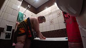 Hidden Camera Spies On Fat Russian Model With Big Ass And Tits In Bathroom Shower