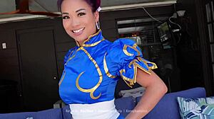 Asian hotwife enjoys intense interracial MFM with double vaginal penetration and cumshots