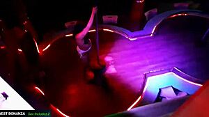 coworker topless dance tease with deepthroat blowjob and pussy suck