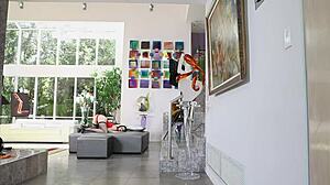 Sovereign Syre says, I'm back and ready for this lesbian strapon sex