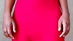 Why does this sexy hot African lady reveal her tits unexpectedly?