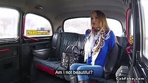 Nice brunette amateur babe, uh, fucks in fake taxi with deep oral.