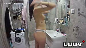 Luuv alice and lucien face their first argument in a private homemade shower scene