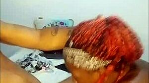 jhodez1 unlocks her hot ebony friend to suck that big cock sloppily and swallow every drop of cum seductively