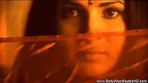 Letting her true feelings show as the exotic indian babe dances nude in sensual striptease with music