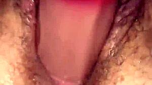 Hairy bbw milf fisted squirting with big cock and toys!