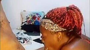 jhodez1 unlocks her hot ebony friend to suck that big cock sloppily and swallow every drop of cum seductively