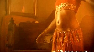 Letting her true feelings show as the exotic indian babe dances nude in sensual striptease with music