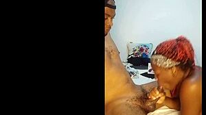 jhodez1 unlocks her hot ebony friend to suck that big cock sloppily and swallow every drop of cum seductively