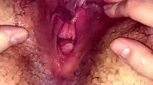 Hairy bbw milf fisted squirting with big cock and toys!