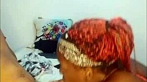 jhodez1 unlocks her hot ebony friend to suck that big cock sloppily and swallow every drop of cum seductively