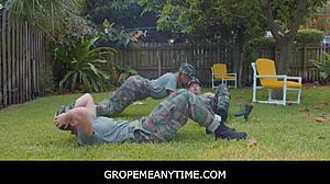 Come on, drill instructor, use these hot teen girls anytime for rough sex and deep blowjobs during boot camp!