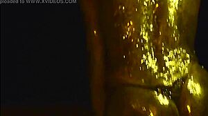 Nastya Vdovik Shows Off Her Golden Buttocks In Thong Panties