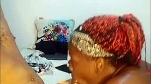 jhodez1 unlocks her hot ebony friend to suck that big cock sloppily and swallow every drop of cum seductively