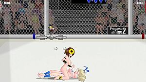 I feel so intense watching Princess of the Ring 2 with Mimi versus Rena in a fierce catfight wrestling match