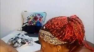 jhodez1 unlocks her hot ebony friend to suck that big cock sloppily and swallow every drop of cum seductively