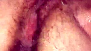 Hairy bbw milf fisted squirting with big cock and toys!