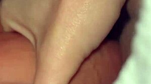 the story goes with a classic big cock stretching a tiny 18+ redhead's pussy in bedroom homemade action