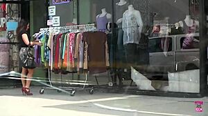 Watch Cami swallow that monster black cock deepthroat style from the gloryhole on hidden cam! She takes cum in mouth and swallows every drop.