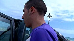 Horny Guys Fishing Turn Outdoor Creampie Blowjob With Cumshot Swallow!