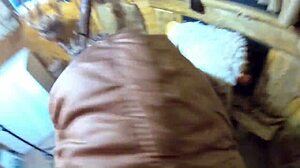 Teasing Preview of Milfycalla Smoking in Light Brown Jacket While Sucking Cock and Getting Covered in Cum