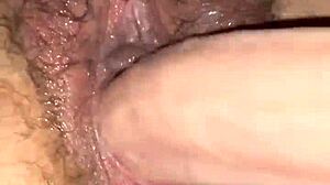 Hairy bbw milf fisted squirting with big cock and toys!