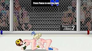 I feel so intense watching Princess of the Ring 2 with Mimi versus Rena in a fierce catfight wrestling match