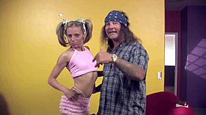 Bold beauty faces rough anal quickie with seductive muse in intense orgasm session