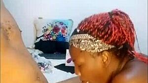 jhodez1 unlocks her hot ebony friend to suck that big cock sloppily and swallow every drop of cum seductively