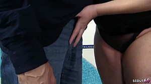 chubby curvy mature's big tits and huge ass in first casting