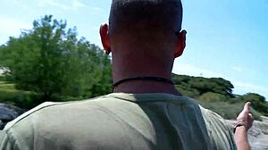 Horny Guys Fishing Turn Outdoor Creampie Blowjob With Cumshot Swallow!