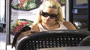 starla looks up at the camera while sucking dick and getting boned in shaved pussy with cumshot facial in 1on1 action