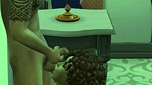 Cheating Wife Fucking Hard Next to Her Unaware Husband in Sims 4