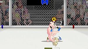 I feel so intense watching Princess of the Ring 2 with Mimi versus Rena in a fierce catfight wrestling match