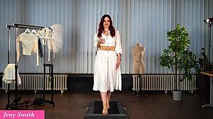 Awesome Try On of Skirts Heels and Shoes in Fun Session