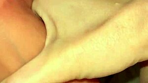 the story goes with a classic big cock stretching a tiny 18+ redhead's pussy in bedroom homemade action