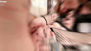 oh wow, mallory maneater in short dp with spitting manhandle gapes and swallow!