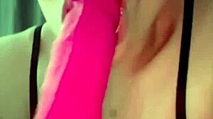 Horny British slut masturbates solo with wild intensity!