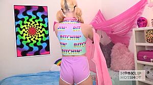 Aubrey marie DEEPTHROATS her bfs cock. Then she gets FUCKED and CREAMED in doggystyle and missionary with squirting.