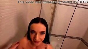 Lady Gang Fucked And Deepthroated In Shower Deepthroat Gagging Spitting