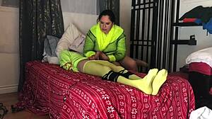 Straight Guy Tied and Edged into 4 Ruined Orgasms in a Row by Femdom