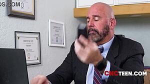 Principal Summons Allie Addison During Her Freeuse Session With Teacher And Student